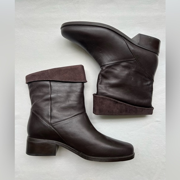 Markon Shane Brown Genuine Leather Boots Foldover size 9.5 M - Picture 1 of 12